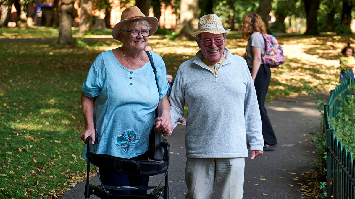Older people on a hot day
