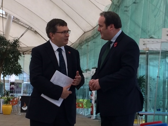 Principal Richard A. Williams pictured with Paul Wheelhouse MSP, Minister for Business, Innovation and Energy