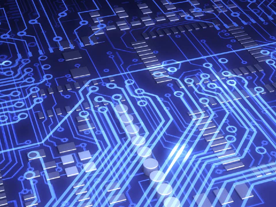 digital render of circuit board