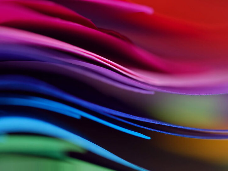 abstract waves of multicoloured fabric