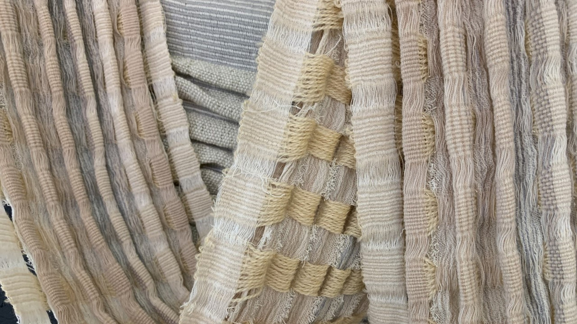 cream fabric knit