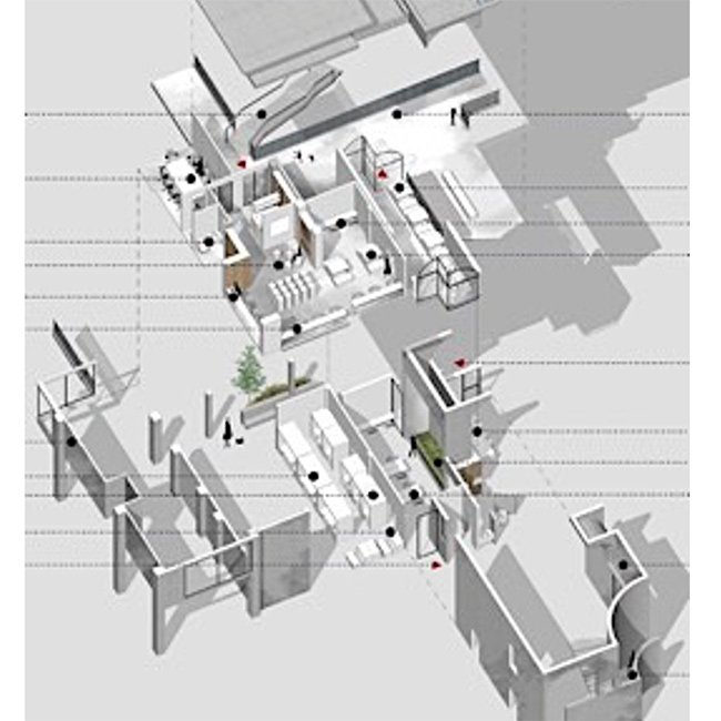digital 3D render of a building floorplan