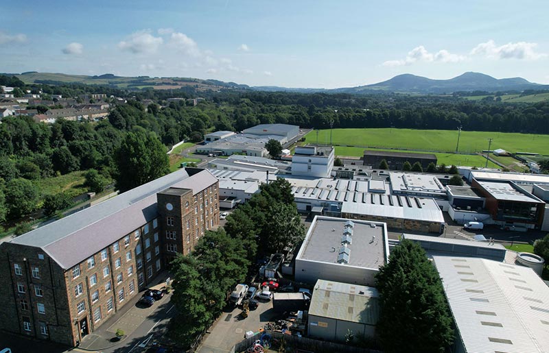 Aerial view of Galashiels campus