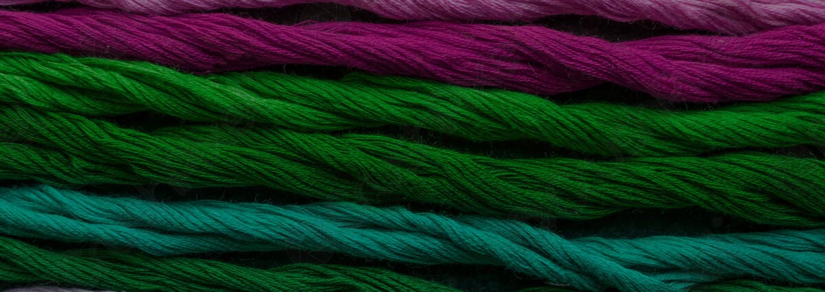 Close-up of coloured wool