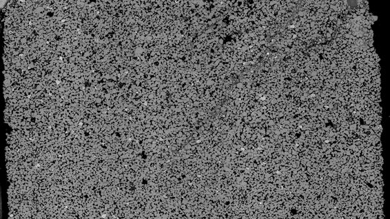 BSE stitched image of sandstone thin-section