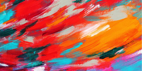 Multi colour brush strokes