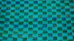 Green and blue checked textile