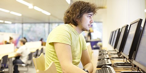 Man working at computer