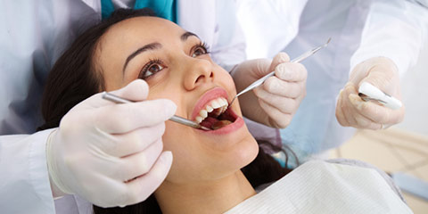 Patient in dentist chair